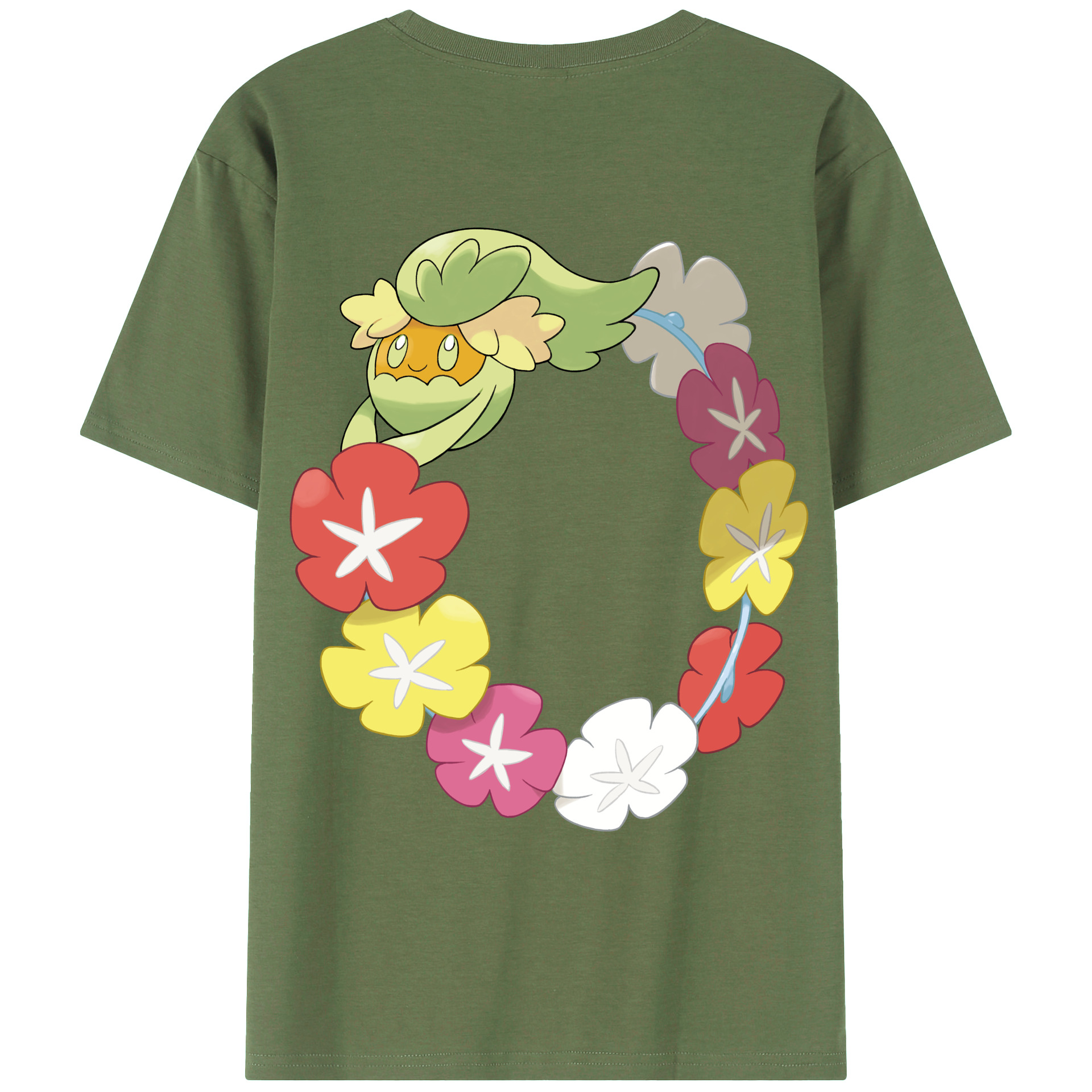 （画像用） ポケットモンスター Pokémon 綿100％ メンズ半袖Tシャツ（バックプリント） 通気性